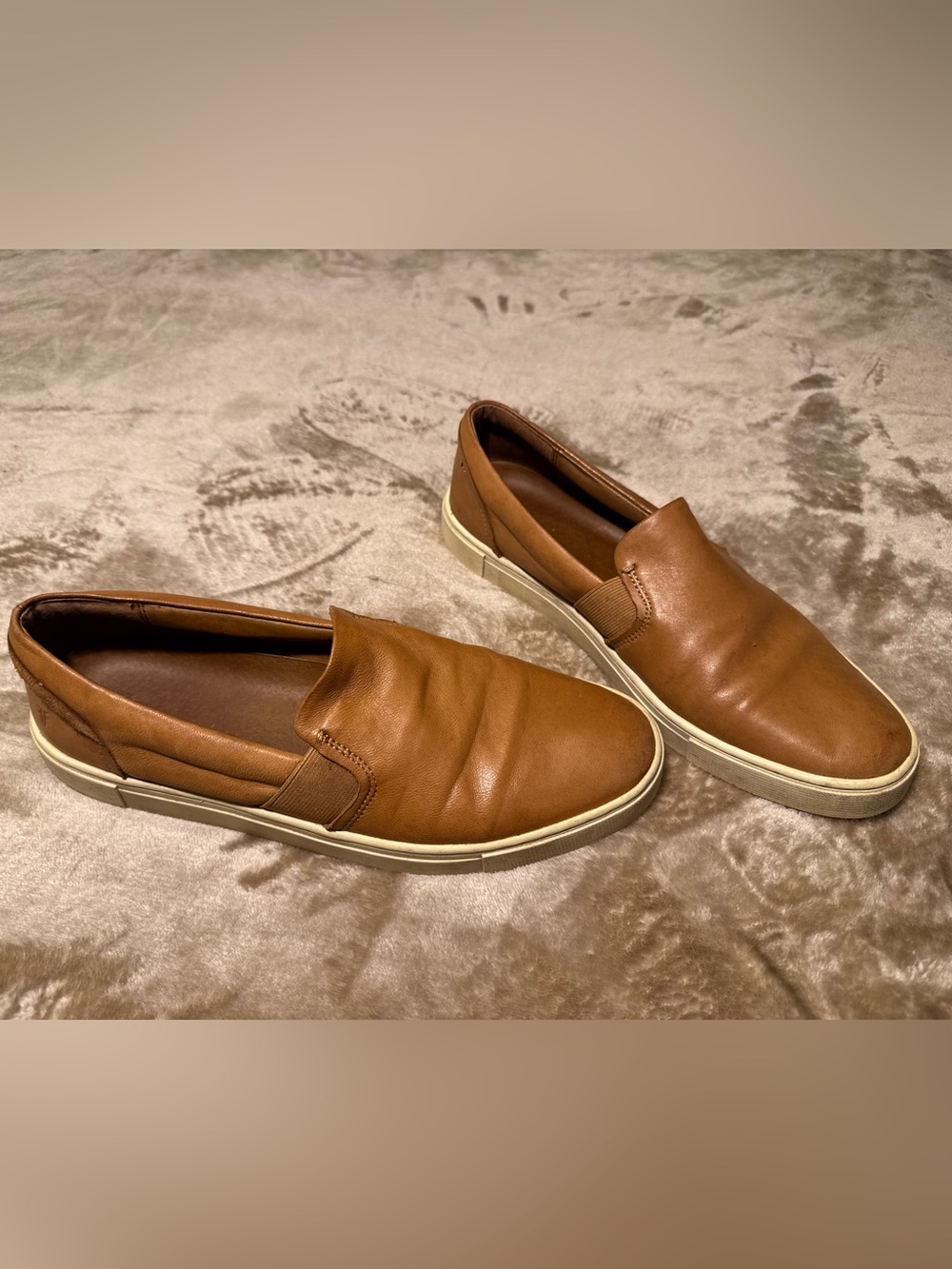 Frye Men's Slip-On Leather Loafers - Cognac Brown